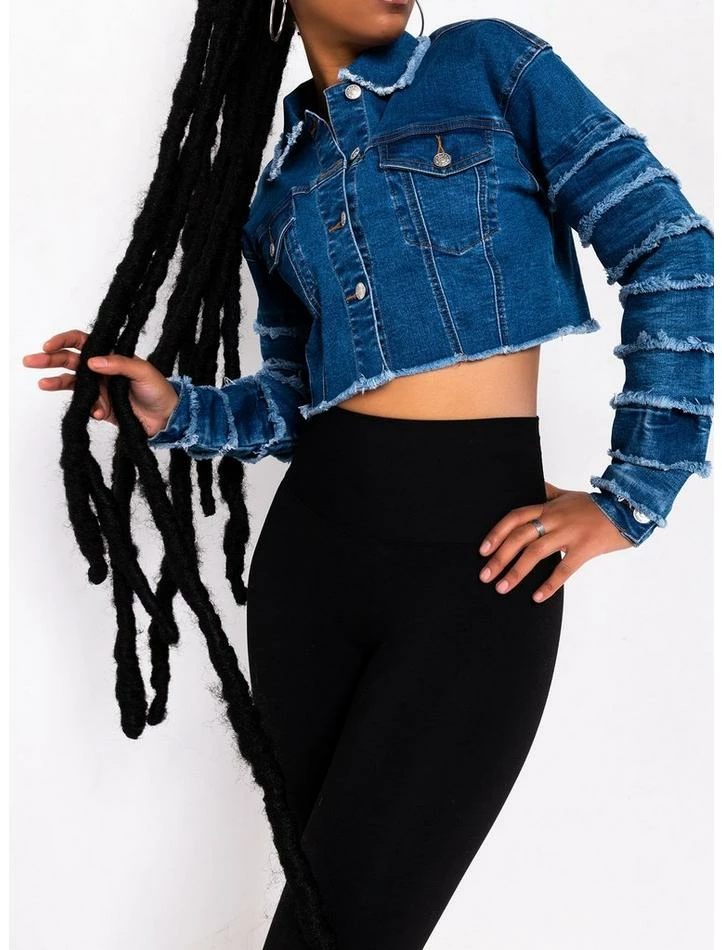 Coupon ๐งจ Azalea Wang Stacked Up Cropped Denim Jacket ๐งจ 2 Coupon ๐งจ Azalea Wang Stacked Up Cropped Denim Jacket ๐งจ