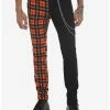 Brand new 🔔 Orange Plaid Split Leg Chain Stinger 👖 Jeans 😀 -HT Style Outlet Store 15630163 hi