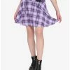 Brand new 😉 Purple Plaid Multi Lace-Up Yoke 👗 Skirt ⭐ -HT Style Outlet Store 15633690 hi
