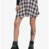 Best deal 😉 Plaid Black & Pink O-Ring Skater 👗 Skirt 😍 -HT Style Outlet Store 15633718 hi