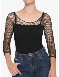 Hot Sale 🌟 Net Long Sleeve Black 👕 Shirt 🧨