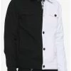 Best Sale 🛒 Black & White Split Denim Jacket 🤩 -HT Style Outlet Store 15760141 hi
