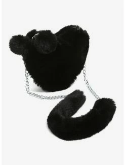 Best Pirce ๐ Black Fuzzy Heart Crossbody Bag ๐ฅ