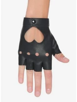 Brand new ❤️ Heart Cutout Moto Fingerless Gloves ❤️ -HT Style Outlet Store 15863194 av1