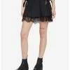Hot Sale 🎁 Black Lace Trim Pleated 👗 Skirt 👍 -HT Style Outlet Store 15870073 hi
