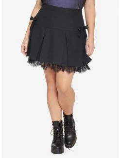 Top 10 ✨ Black Lace Trim Pleated 👗 Skirt Plus Size 😉
