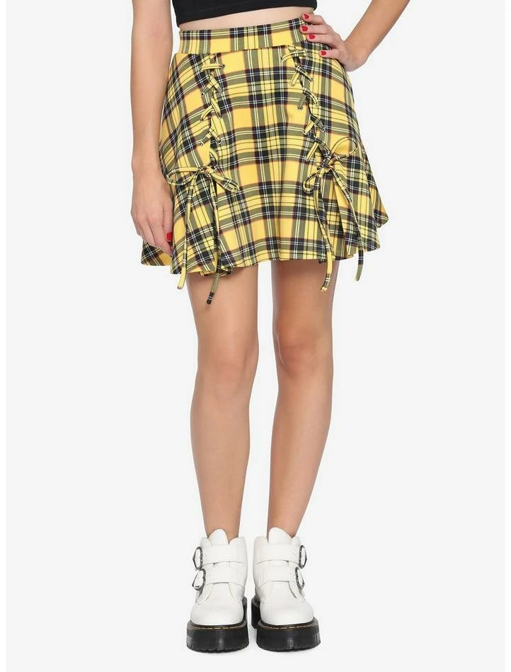 Coupon โค๏ธ Yellow Plaid Lace-Up ๐ Skirt ๐งจ 3 Coupon โค๏ธ Yellow Plaid Lace-Up ๐ Skirt ๐งจ