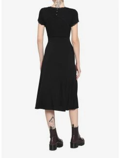 Best Sale ✔️ Black Henley Midi 👗 Dress 🌟 -HT Style Outlet Store 15884216 av1