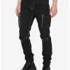 Budget 😀 Black Zipper Hardware Jogger Pants 🧨 -HT Style Outlet Store 15889846 hi