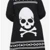 Promo 😉 Skull & Crossbones 👧 Girls Open Cardigan Plus Size 🔥 -HT Style Outlet Store 15914394 hi