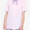 Buy 😀 Kawaii Pastel Bunny Bow 👧 Girls Woven Button-Up 🔔 -HT Style Outlet Store 15985239 hi