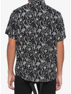 Flash Sale 🔔 Black & White Woven Mushroom Button-Up ⭐ -HT Style Outlet Store 16050869 av2