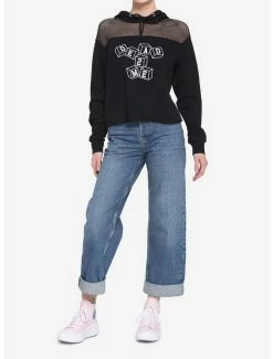 Cheapest 🤩 Dead 2 Me Pastel Mesh Panel 👧 Girls Crop Hoodie 💯 -HT Style Outlet Store 16109926 av1