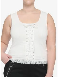 Top 10 ✔️ Cream Lace-Up Front Knit 👧 Girls Top Plus Size 🛒