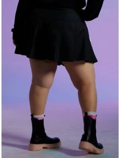 Best Sale 😉 Black & Pink Lace-Up 👗 Skirt Plus Size 💯 -HT Style Outlet Store 16113176 av2