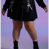Best Sale 😉 Black & Pink Lace-Up 👗 Skirt Plus Size 💯