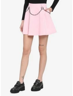 Discount ⌛ Pastel Pink O-Chain 👗 Skirt 🛒