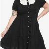 Cheapest 💯 Black & White Peter Pan Collar 👗 Dress Plus Size 🧨 -HT Style Outlet Store 16113268 hi