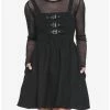 Coupon 🎁 Black Multi-Buckle Front Pinafore 👗 Dress 👏 -HT Style Outlet Store 16113451 hi