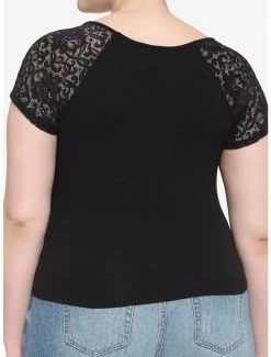 Best Pirce 🔥 Black Rose Lace 👧 Girls Crop Top Plus Size 😍 -HT Style Outlet Store 16265201 av2