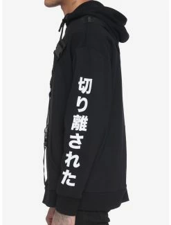 Coupon 🎉 Black Cargo Strap Hoodie 💯 -HT Style Outlet Store 16337402 av3