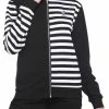 Buy 🌟 Black & White Stripe Split 👧 Girls Hoodie 😍 -HT Style Outlet Store 16350387 hi