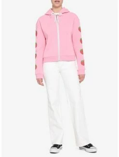 Discount 😍 Strawberry Milk 👧 Girls Crop Hoodie 🎁 -HT Style Outlet Store 16350502 av2