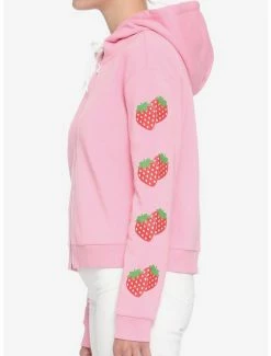 Discount 😍 Strawberry Milk 👧 Girls Crop Hoodie 🎁 -HT Style Outlet Store 16350502 av3
