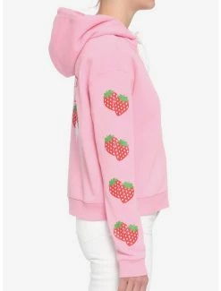 Discount 😍 Strawberry Milk 👧 Girls Crop Hoodie 🎁 -HT Style Outlet Store 16350502 av4