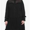 Budget 🧨 Black Lace Ruffle 👧 Girls Woven Top Plus Size 🤩 -HT Style Outlet Store 16350595 hi
