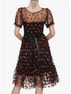 Best Sale 🔔 Strawberry Glitter Mesh 👗 Dress 🌟 -HT Style Outlet Store 16350785 av2