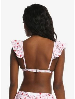 Discount 💯 Strawberry Ruffled Triangular Swim Top 🎉 -HT Style Outlet Store 16392290 av2