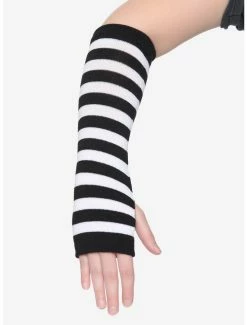 Wholesale 💯 Black & White Stripe Arm Warmers Plus Size 🎁