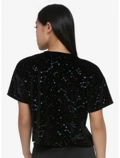 New 🔥 Star Constellation Velvet 👧 Girls Crop Top 🎁 -HT Style Outlet Store 16575853 av2