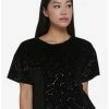 New 🔥 Star Constellation Velvet 👧 Girls Crop Top 🎁 -HT Style Outlet Store 16575853 hi