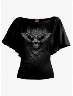 Cheapest 👍 Bat Skull Batwing Sleeve Top ⌛ -HT Style Outlet Store 16630084 av1