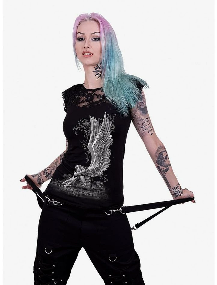 Best Pirce ✔️ Fallen Angel Lace Detail Top ⭐ 3 Best Pirce ✔️ Fallen Angel Lace Detail Top ⭐