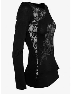 Deals ✨ Fatal Attraction Lace Detail Longsleeve Top 😀 -HT Style Outlet Store 16630321 av2
