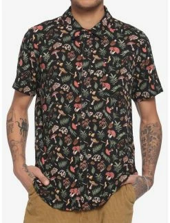 Brand new 🎉 Mushroom Woods Woven Button-Up ✨