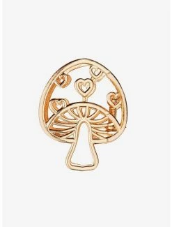 Wholesale ๐ฅ Gold Mushroom Heart Hair Clip ๐ฅฐ
