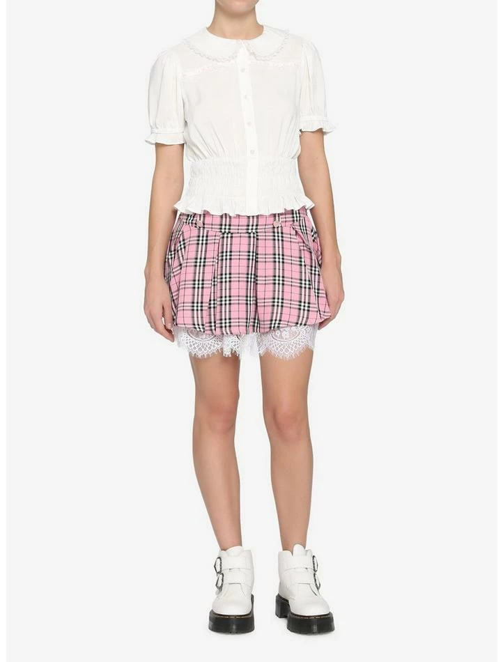 Flash Sale โ White Smocked Puff Sleeve ๐ง Girls Crop Woven Top ๐คฉ 4 Flash Sale โ White Smocked Puff Sleeve ๐ง Girls Crop Woven Top ๐คฉ - Image 2