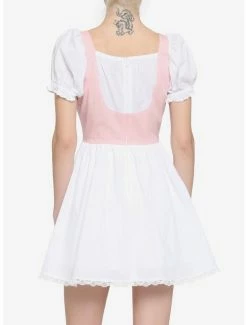 Deals 😉 White & Pink Corset 👗 Dress 🛒 -HT Style Outlet Store 16635228 av2