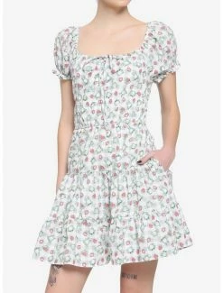 Brand new 🥰 Strawberry Frog Tiered Babydoll 👗 Dress ⌛