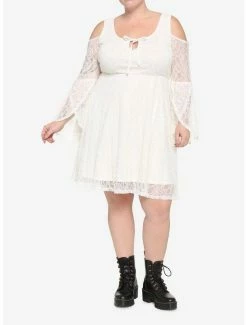 Flash Sale 👍 Ivory Cold Shoulder Bell Sleeve Lace 👗 Dress Plus Size 🔥 6 Flash Sale 👍 Ivory Cold Shoulder Bell Sleeve Lace 👗 Dress Plus Size 🔥 -HT Style Outlet Store 16635283 av1