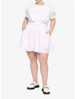 Discount 🎁 Pink & White Plaid Heart 👗 Skirtall Plus Size 👏 -HT Style Outlet Store 16635329 av1