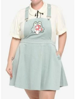 Buy ✔️ Frog & Mushroom Pastel Teal Corduroy 👗 Skirtall Plus Size ✔️