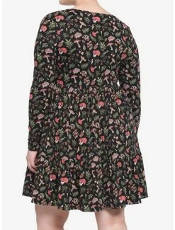 Best Sale 👍 Woodland Mushroom Tiered Long-Sleeve 👗 Dress Plus Size 🎁 -HT Style Outlet Store 16635398 av2