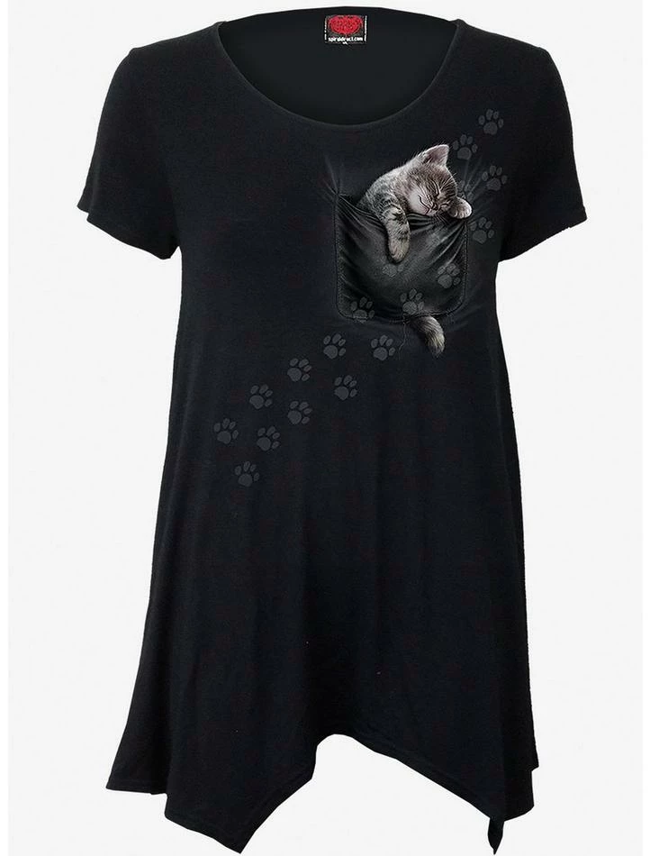 Budget ๐งจ Pocket Kitten Handkerchief Tunic Top โญ 4 Budget ๐งจ Pocket Kitten Handkerchief Tunic Top โญ - Image 2