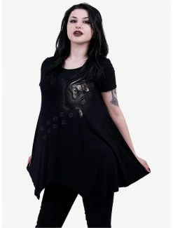 Budget 🧨 Pocket Kitten Handkerchief Tunic Top ⭐