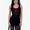 Buy 🔔 Blood Rose Handkerchief Sleeveless Tunic Top ❤️